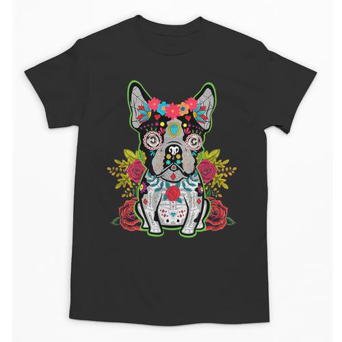 Boston Terrier Dia De Los Muertos Day Of The Dead Dog Skull For Men Women Kids Unisex T-Shirt - Bostonterriersmerch.com