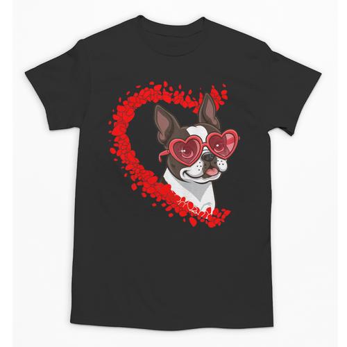 Boston Terrier Dog Mom Dad Valentine’s Day Pet Lover For Men Women Kids Unisex T-Shirt - Bostonterriersmerch.com