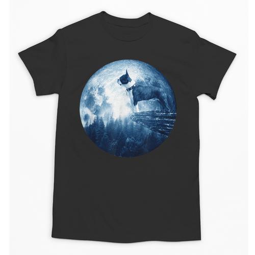 Boston Terrier Dog Moon Dog Mom Dad Women Men Dog Lovers Unisex T-Shirt - Bostonterriersmerch.com