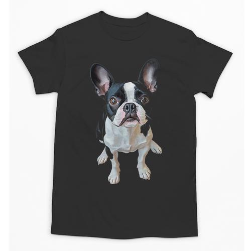 Boston Terrier Dog Motif Pet Art Boston Terrier Men Women Kids Unisex T-Shirt - Bostonterriersmerch.com