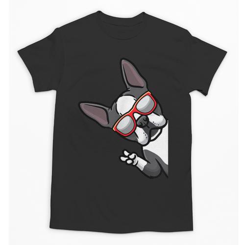 Boston Terrier Dog From Side Boston Bull Unisex T-Shirt - Bostonterriersmerch.com