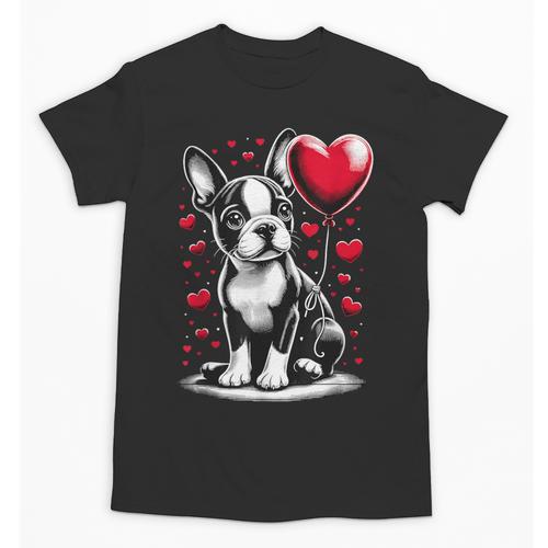 Boston Terrier Dog Valentine's Day Dog Owner Unisex T-Shirt - Bostonterriersmerch.com