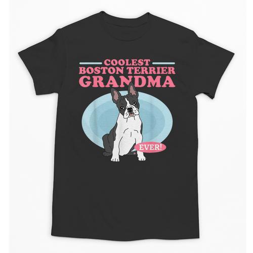 Boston Terrier Grandma Bostie Dog Owner Boston Terrier Men Women Unisex T-Shirt - Bostonterriersmerch.com CA