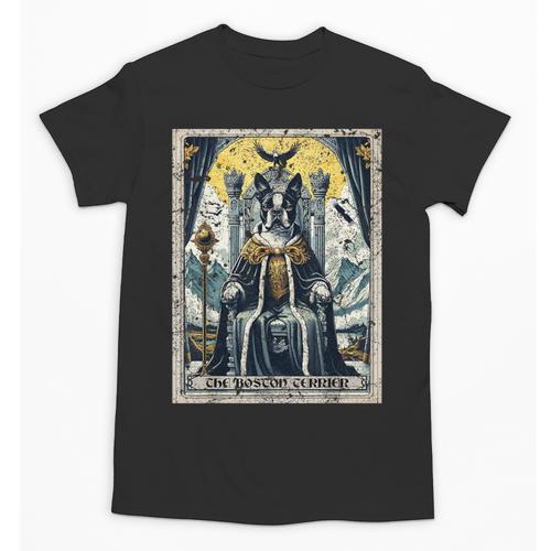 Boston Terrier Tarot Card Dog Unisex T-Shirt - Bostonterriersmerch.com