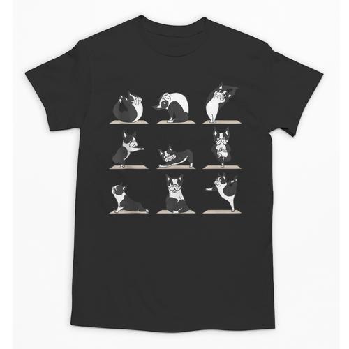 Boston Terriers Yoga Unisex T-Shirt - Bostonterriersmerch.com
