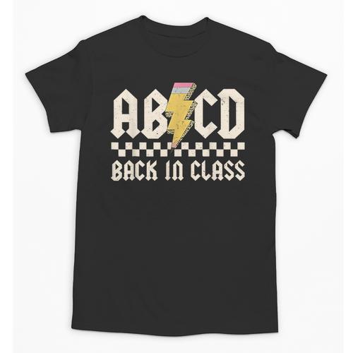 Boys Girls Teachers Rock Back To School ABCD Back In Class Unisex T-Shirt - teacherstshirts.com AU