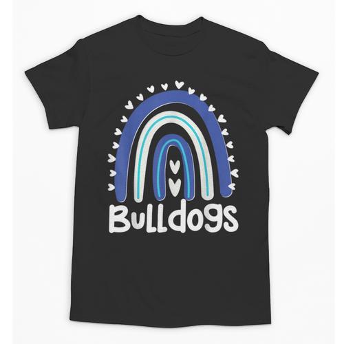 Bulldogs School Mascot Rainbow Teacher Lover Unisex T-Shirt - teacherstshirts.com CA