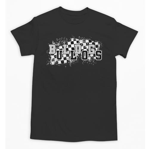 Bulldogs School Spirit Bulldog Pride Checkered Teacher Unisex T-Shirt - teacherstshirts.com CA