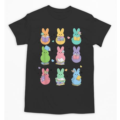 Bunny Reading Books Easter Day Librarian Teacher Book Unisex T-Shirt - teacherstshirts.com AU