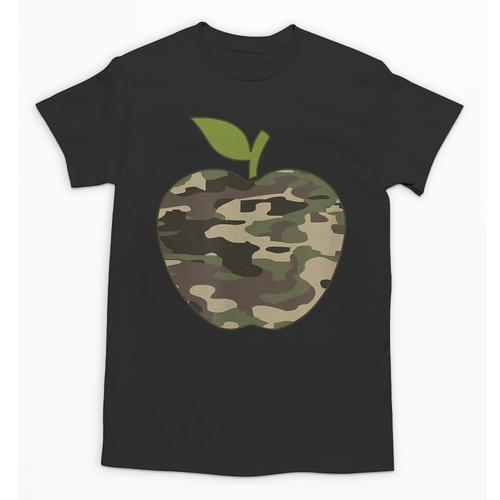 Camo Apple Camouflage Clothing School Student Camo Teacher Men Women Kids Unisex T-Shirt - teacherstshirts.com CA