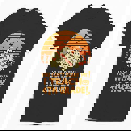 You Can&#x27;t Scare Me I Teach 4th Grade Teacher Halloween Unisex T-Shirt - teacherstshirts.com