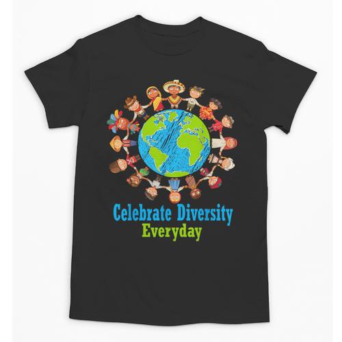 Celebrate Diversity Everyday Teachers & School Student Gift Unisex T-Shirt - teacherstshirts.com