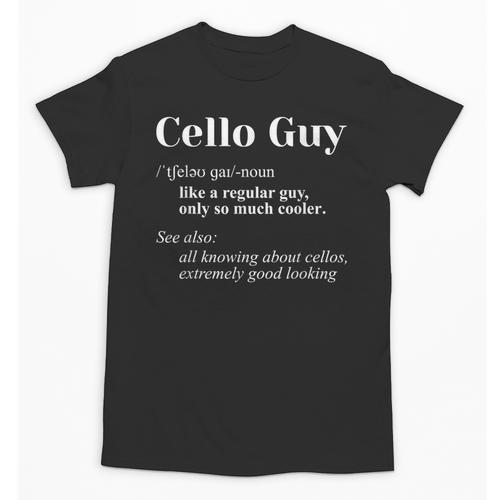 Cello Guy Definition Cello Player Classical Music Teacher Unisex T-Shirt - teacherstshirts.com