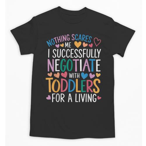 Childcare Teacher Negotiate With Toddlers Daycare Provider Unisex T-Shirt - teacherstshirts.com DE