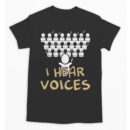 Choir Teacher Shirt I Hear Voices Chorister Tee Unisex T-Shirt - teacherstshirts.com CA