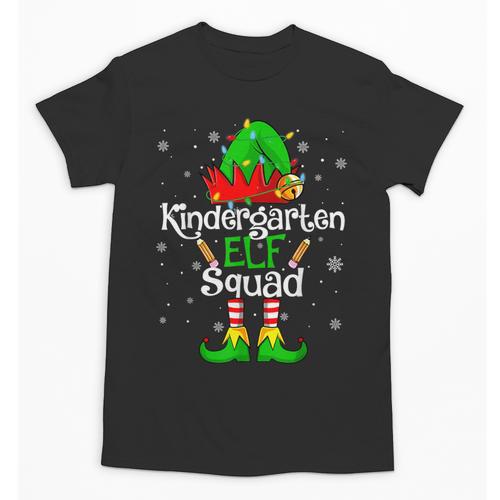 Christmas Kindergarten Elf Squad Teacher Student Unisex T-Shirt - teacherstshirts.com UK