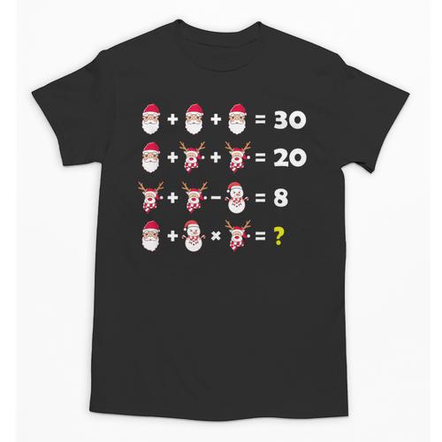 Christmas Math Quiz Teacher Equation Math Teacher Unisex T-Shirt - teacherstshirts.com UK