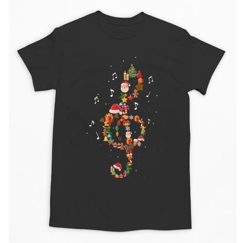 Christmas Musical Note Music Lover Teacher Sing Carols Jesus Unisex T-Shirt - teacherstshirts.com AU