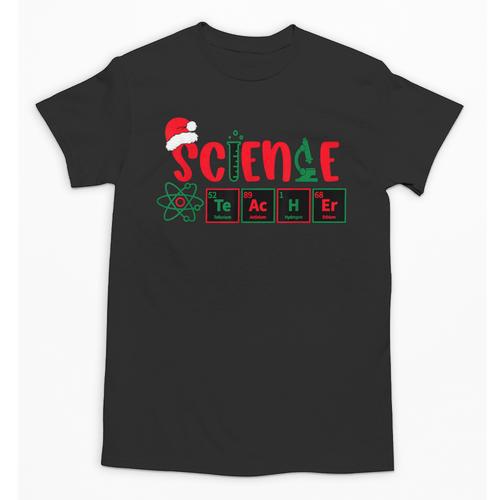 Christmas Science Teacher Santa Educator Chemical Elements Unisex T-Shirt - teacherstshirts.com DE