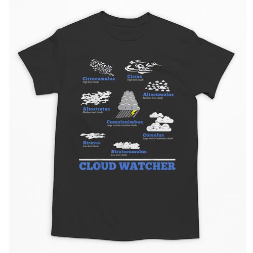 Cloud Watcher Cloud Types Science Student Teacher Cute Faces Unisex T-Shirt - teacherstshirts.com DE