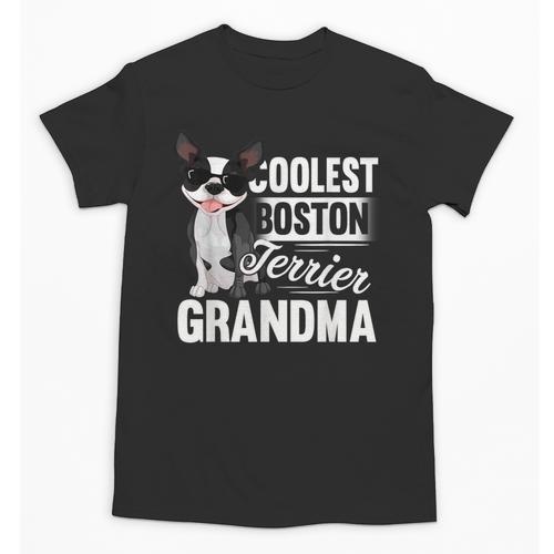 Coolest Boston Terrier Grandma Dog Unisex T-Shirt - Bostonterriersmerch.com