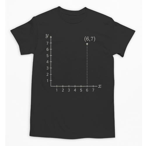 Coordinate 67 Math Teacher 67 Cartesian Grid Point Unisex T-Shirt - teacherstshirts.com AU