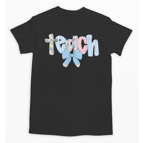 Coquette Bow Teach Teacher Happy First Day Back To School Unisex T-Shirt - teacherstshirts.com AU