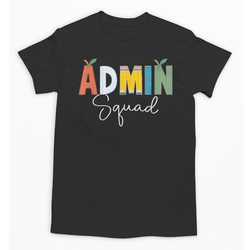 Cute Admin Squad Crew Team Back To School Teacher For Men Women Unisex T-Shirt - teacherstshirts.com UK