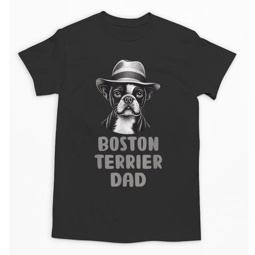 Cute Boston Terrier Dad Dog Lovers Puppy Bostie Owner Unisex T-Shirt - Bostonterriersmerch.com