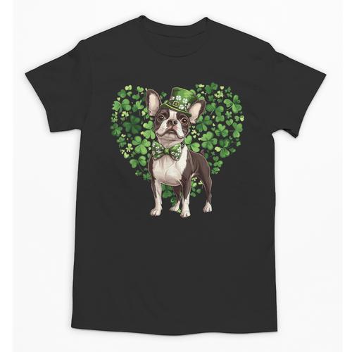 Cute Boston Terrier Shamrock St Patrick's Day Dog Lover Men Women Kids Unisex T-Shirt - Bostonterriersmerch.com