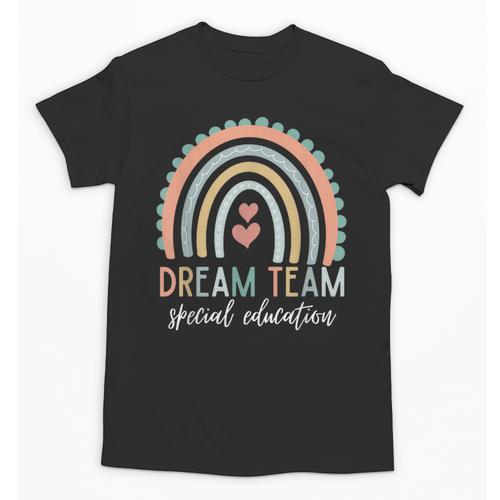 Dream Team Special Education Teacher ED SPED Squad Rainbow Unisex T-Shirt - teacherstshirts.com AU
