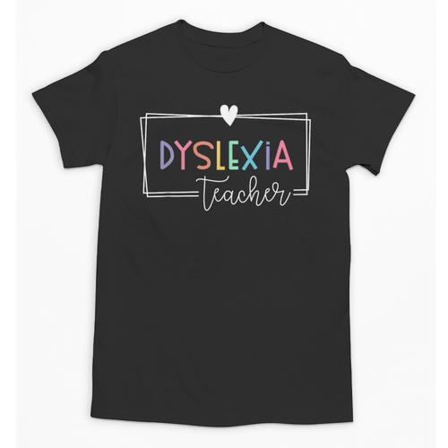 Dyslexia Awareness Therapist Reading Specialist Teacher Unisex T-Shirt - teacherstshirts.com DE