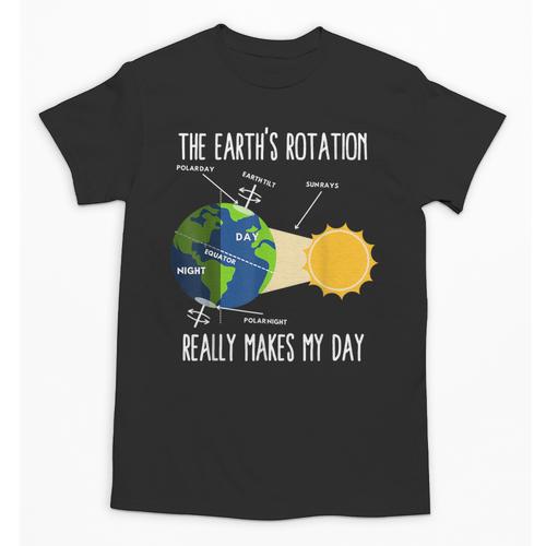 Earth Rotation Earth Day Science Teacher Kids Women Unisex T-Shirt - teacherstshirts.com UK
