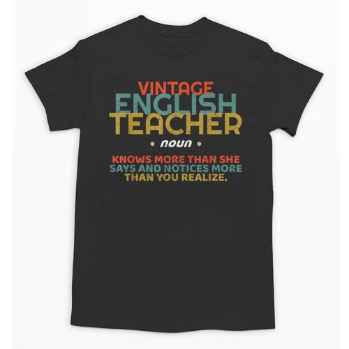 ENGLISH TEACHER Definition Vintage Tee T-Shirt Unisex T-Shirt - teacherstshirts.com DE