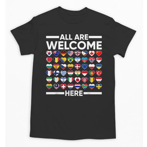 ESL Teacher All Are Welcome Here For Worlds Virtual Teachers Unisex T-Shirt - teacherstshirts.com AU