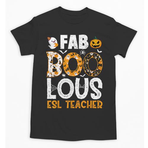 Faboolous ESL ESOL Teacher Spooky Teacher Halloween Costume For Men Women Unisex T-Shirt - teacherstshirts.com AU