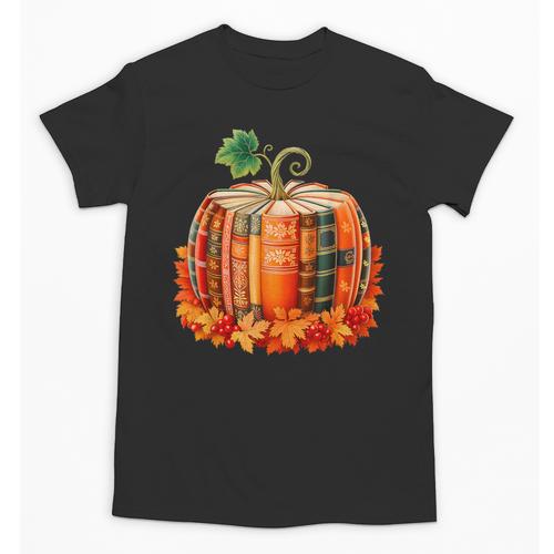 Fall Book Autumn Reading Teacher Halloween Pumpkin Season Unisex T-Shirt - teacherstshirts.com AU