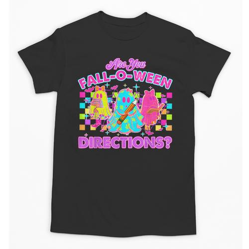Are You Fall-O-Ween Directions Teacher Ghost Halloween Unisex T-Shirt - teacherstshirts.com CA