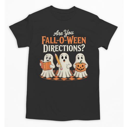 Are You Fall O Ween DirectionsRetro Teacher Halloween Ghost Unisex T-Shirt - teacherstshirts.com AU
