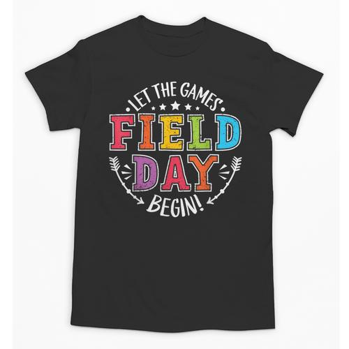 Field Day 2024 Let The Games Begin Teacher Kids Girls Boys Unisex T-Shirt - teacherstshirts.com