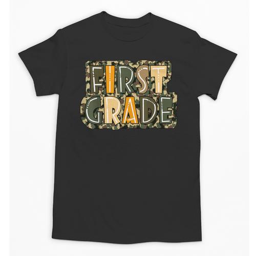 First 1St Grade Camo Camouflage Boy Teacher Back To School Unisex T-Shirt - teacherstshirts.com DE
