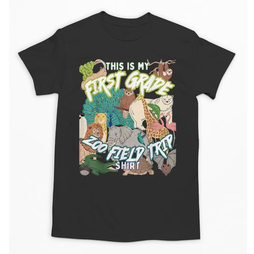 First Grade Zoo Field Trip Matching Student Teacher Class Unisex T-Shirt - teacherstshirts.com