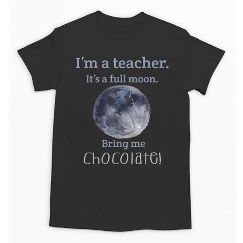 Full Moon Teacher Humor For Men Women Girls Kids Unisex T-Shirt - teacherstshirts.com