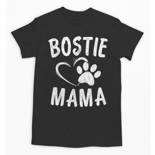 Fun Bostie Mama Dog Lover Apparel Boston Terrier Mom Unisex T-Shirt - Bostonterriersmerch.com
