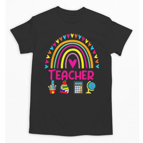 Future Kids Career Teacher Rainbow Boy Girl Graduations Unisex T-Shirt - teacherstshirts.com CA