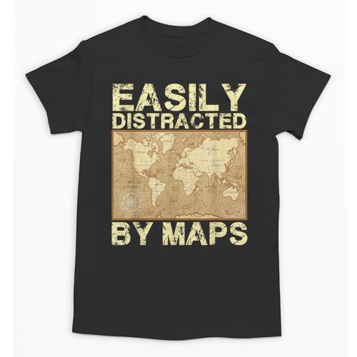 Geography Teacher Easily Distracted By Maps Unisex T-Shirt - teacherstshirts.com AU