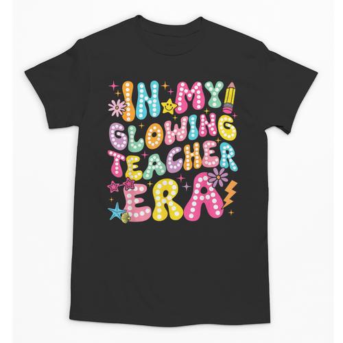 In My Glowing Teacher Era Teaching Back To School Unisex T-Shirt - teacherstshirts.com