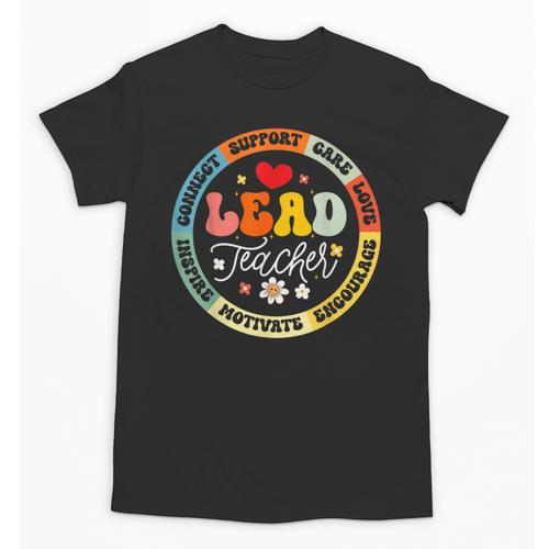 Groovy Lead Teacher Appreciation Back To School Unisex T-Shirt - teacherstshirts.com AU