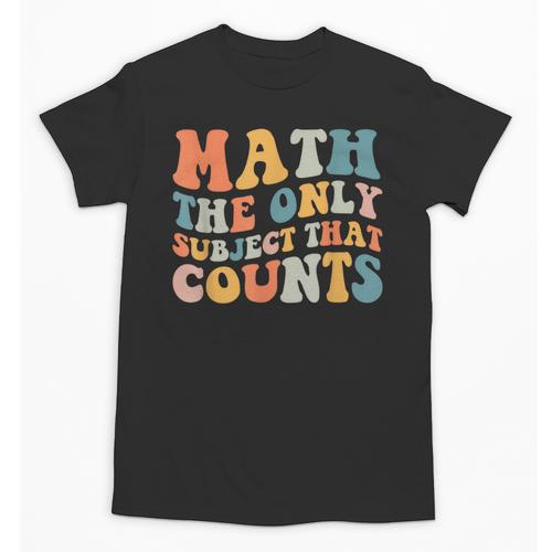 Groovy Math Is The Only Subject That Counts Math Teacher For Men Women Girls Kids Unisex T-Shirt - teacherstshirts.com