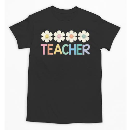 Groovy Teacher Cute Daisy Flower Retro Back To School Unisex T-Shirt - teacherstshirts.com AU